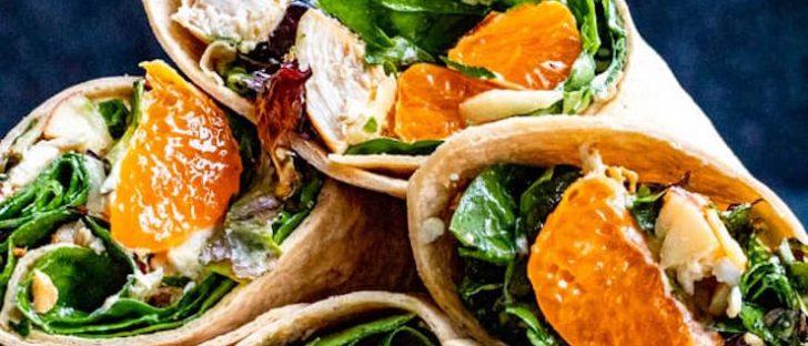 Chicken Wraps with Mandarin Oranges