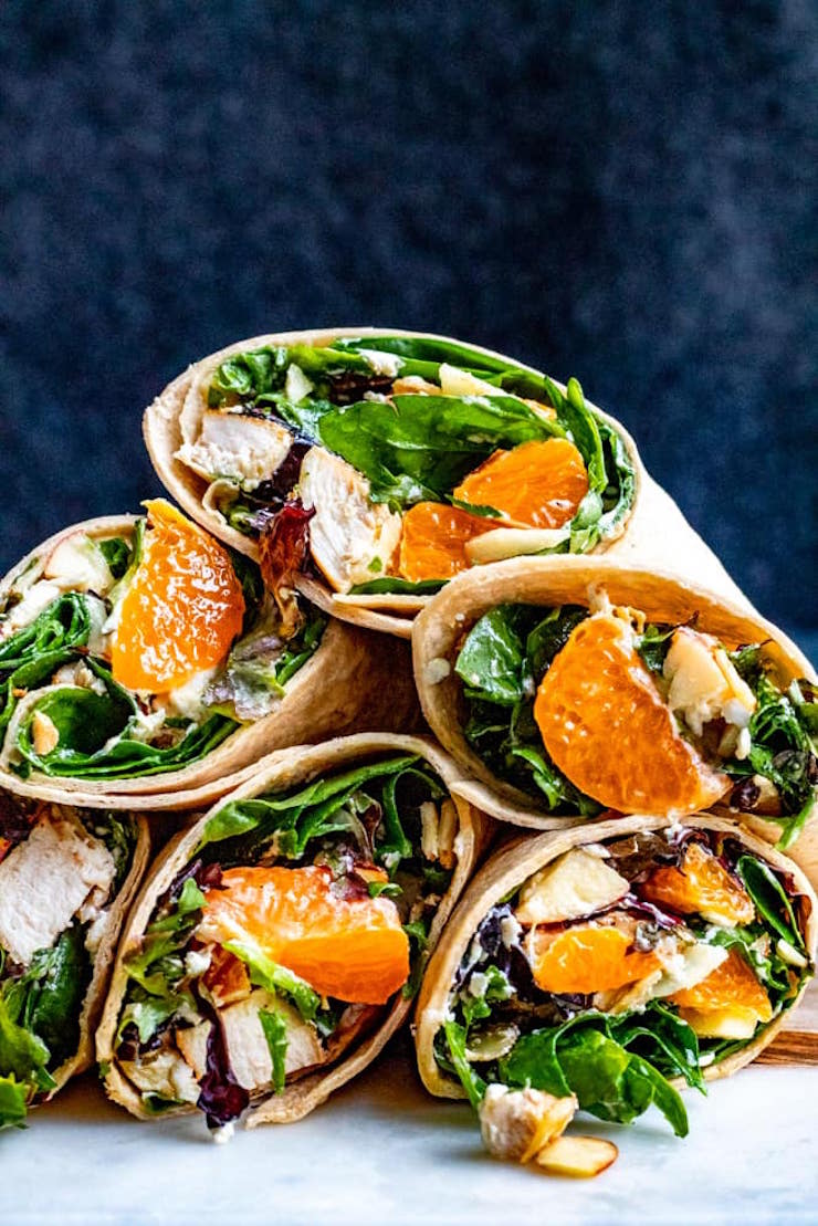 Chicken Wraps with Mandarin Oranges