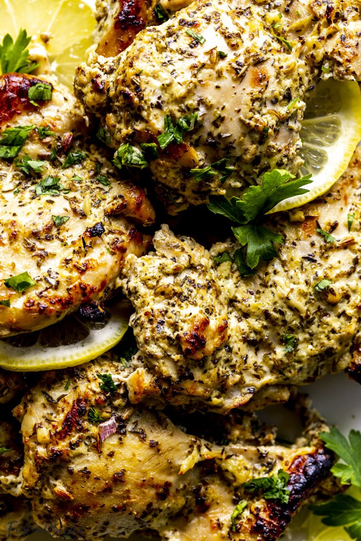 Oven Baked Greek Chicken Thigh