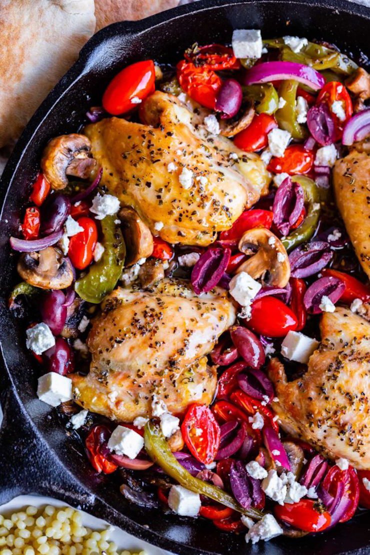 Oven Baked Greek Chicken with Veggies