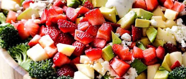 Broccoli Salad With Strawberries And Avocado