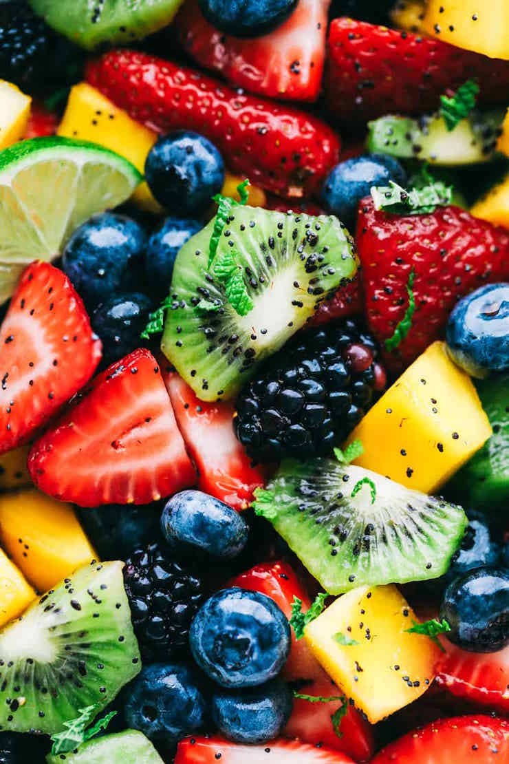 Honey Lime Poppy Seed Fruit Salad