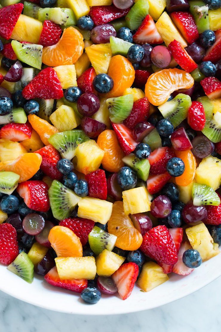 Honey Lime Rainbow Fruit Salad