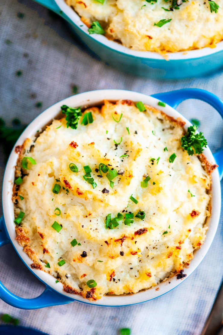 Cauliflower Mash & Ground Turkey Shepherd’s Pie