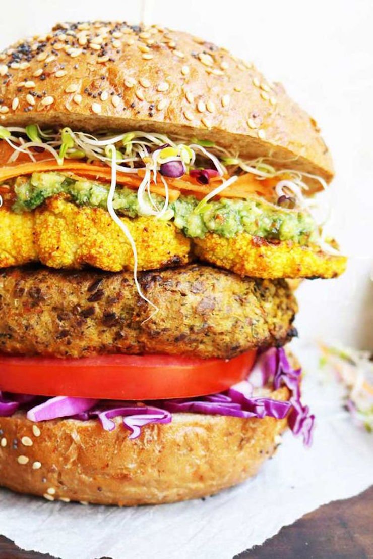 Moroccan Spiced Cauliflower Burger