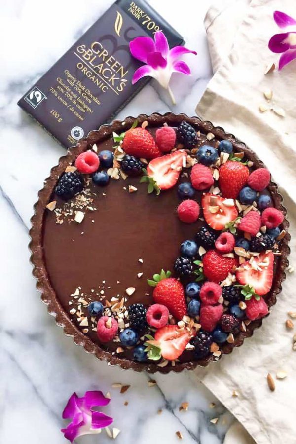 No Bake Chocolate Tart 