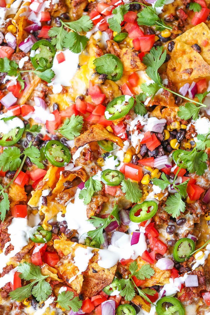 Sheet Pan Nachos With Ground Beef