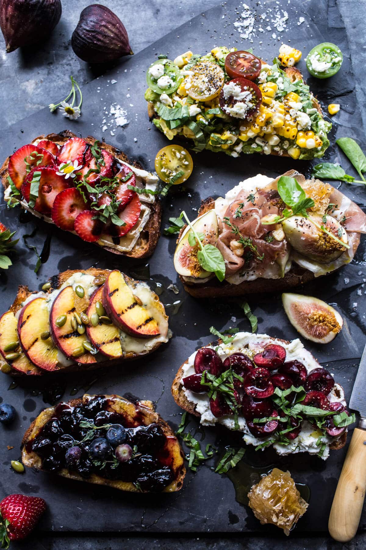 Summer Crostini 6 Ways