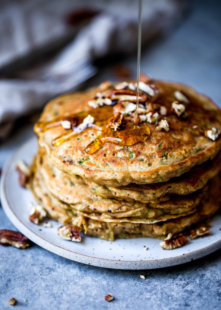 Fluffy Whole Wheat Zucchini Bread Pancakes