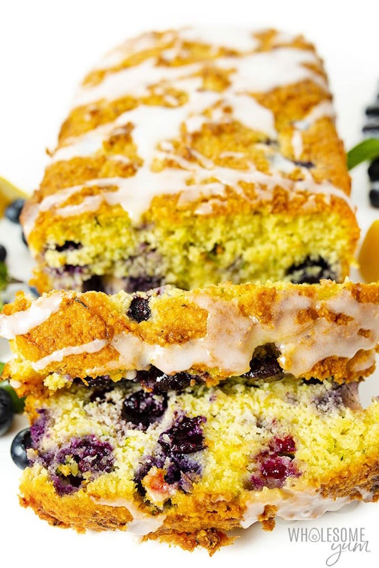 Keto Lemon Blueberry Zucchini Bread