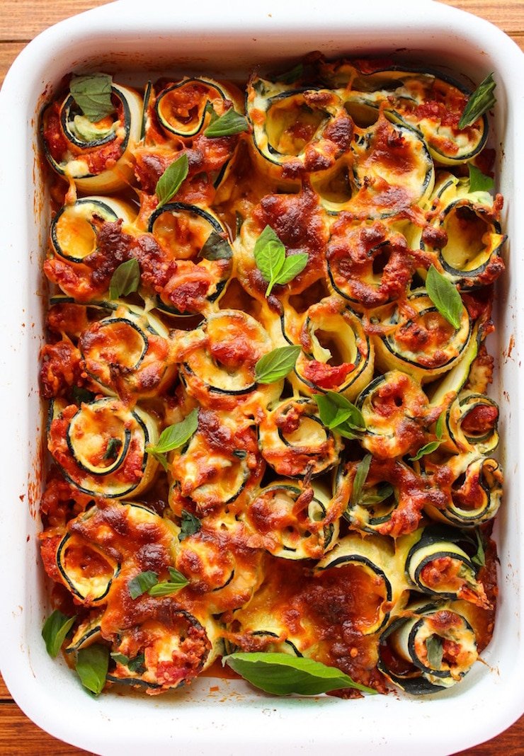 Vegetarian Zucchini Lasagna Rolls