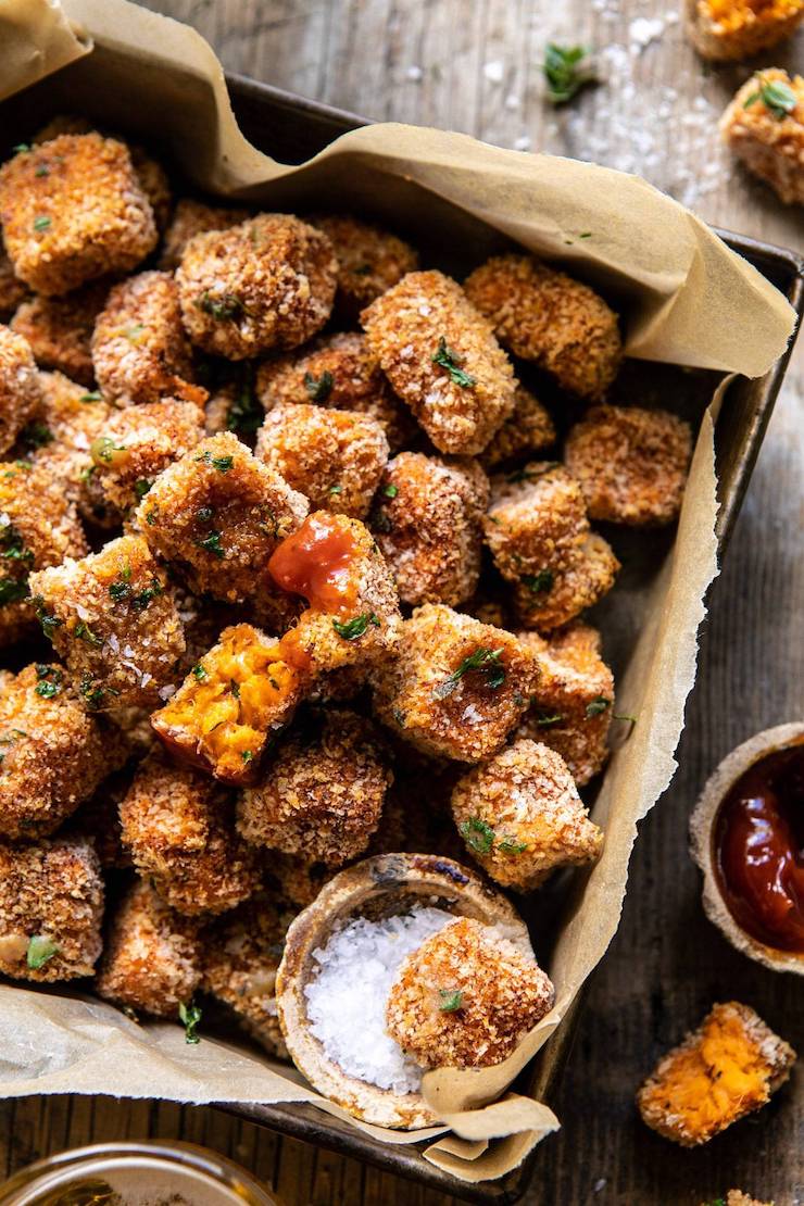 Baked Sweet Potato Parmesan Tater Tots