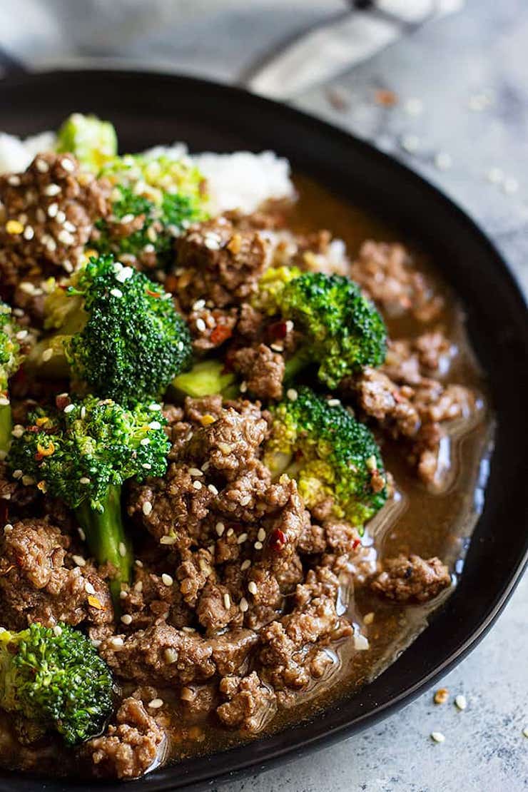Easy Ground Beef and Broccoli