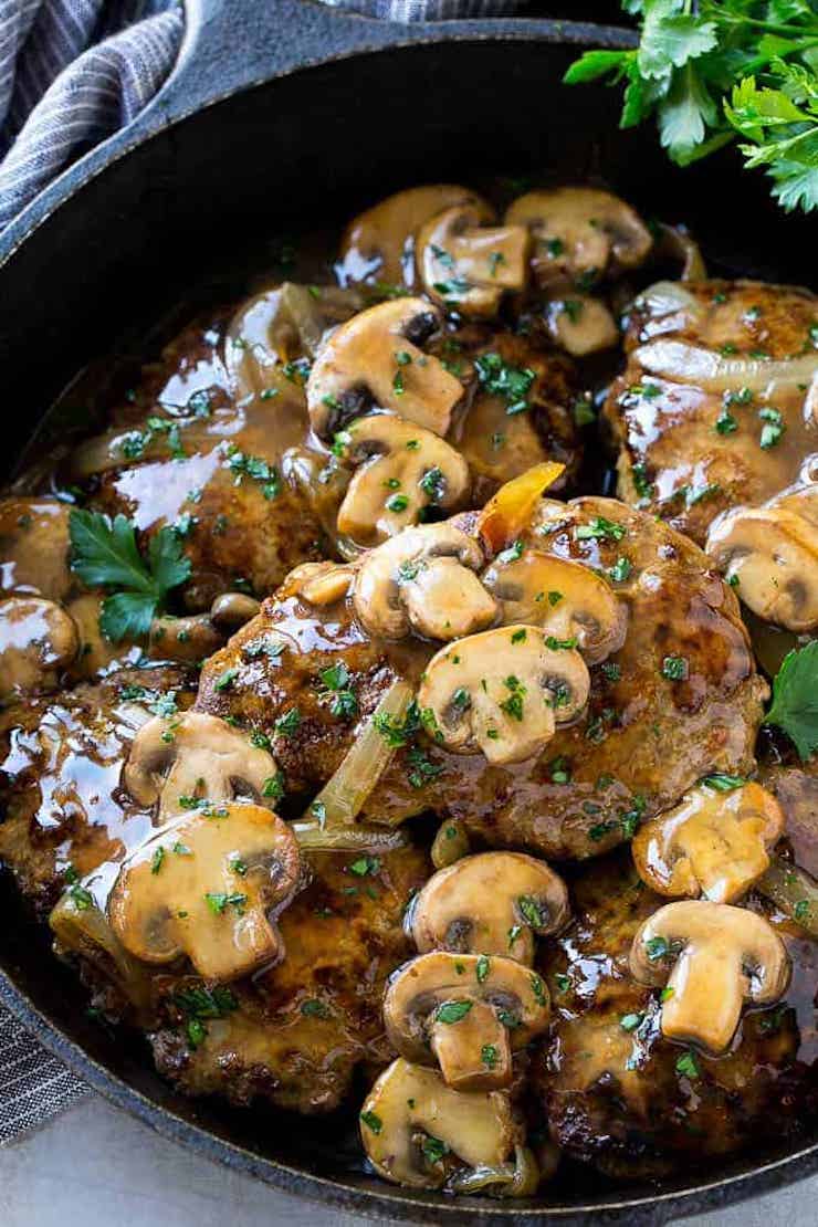 Salisbury Steak With Mushroom Gravy