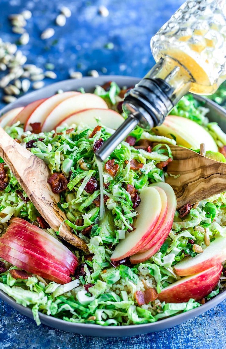 Apple Cranberry Brussels Sprout Salad