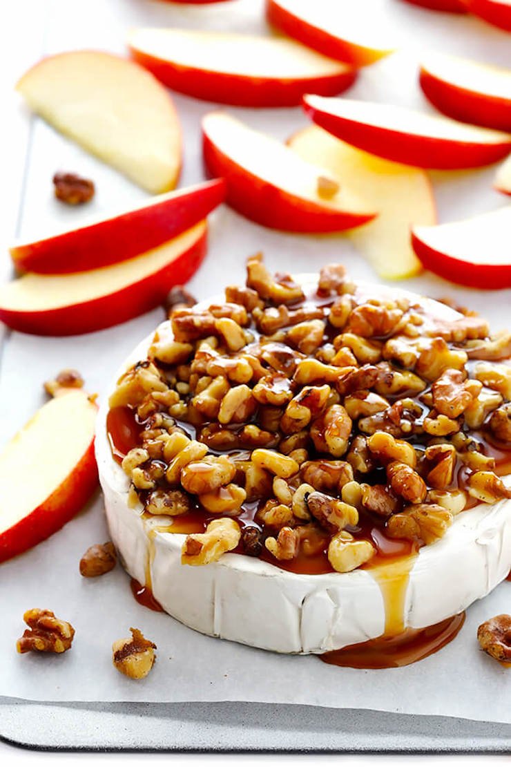 Caramel Apple Baked Brie