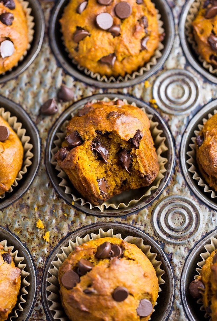 Pumpkin Chocolate Chip Muffins 