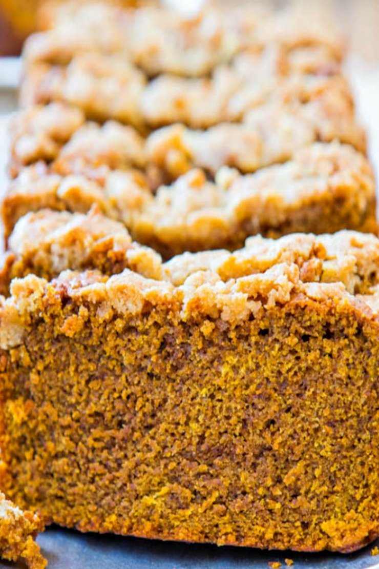 Soft Vegan Pumpkin Bread with Brown Sugar Streusel Crust