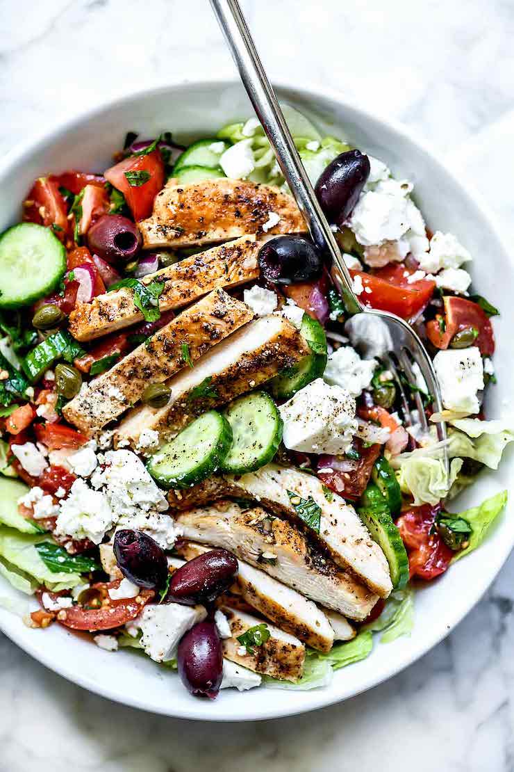 Greek Salad with Chicken