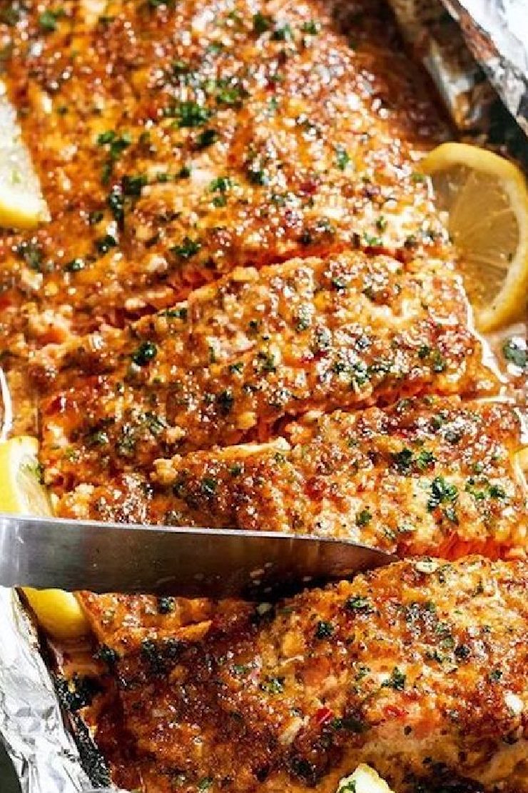 Honey Garlic Baked Salmon in Foil