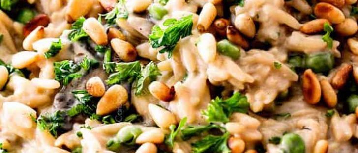 Mushroom Orzo Pasta