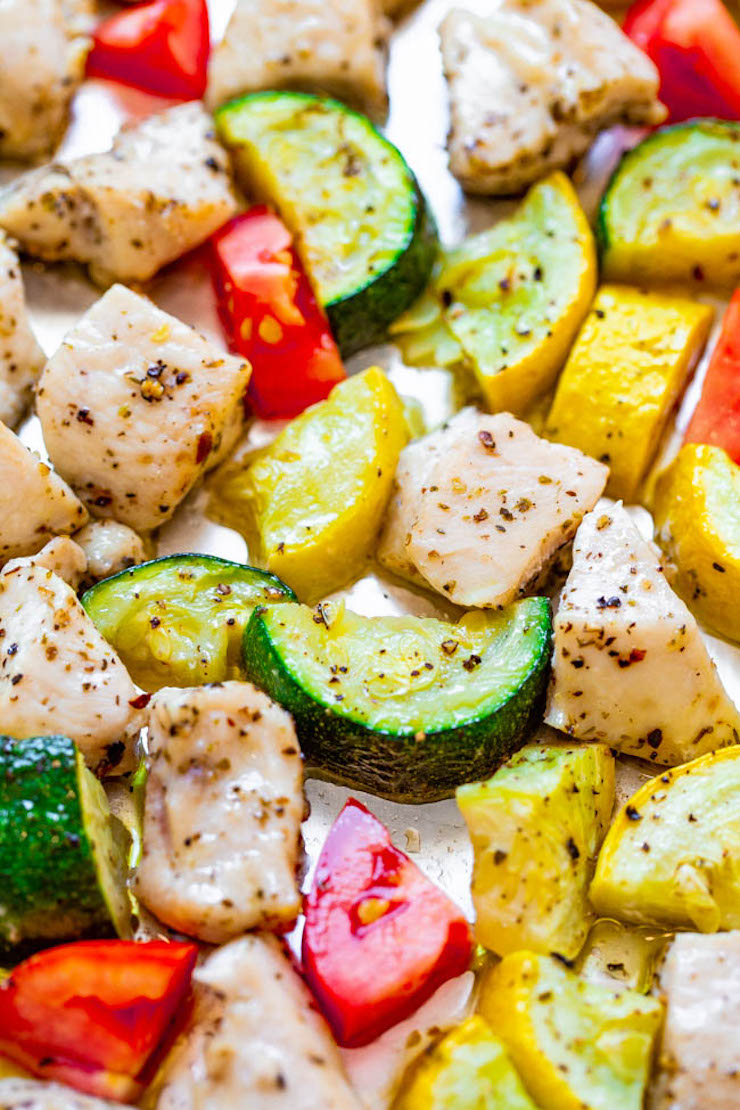 Sheet Pan Summer Vegetables and Chicken