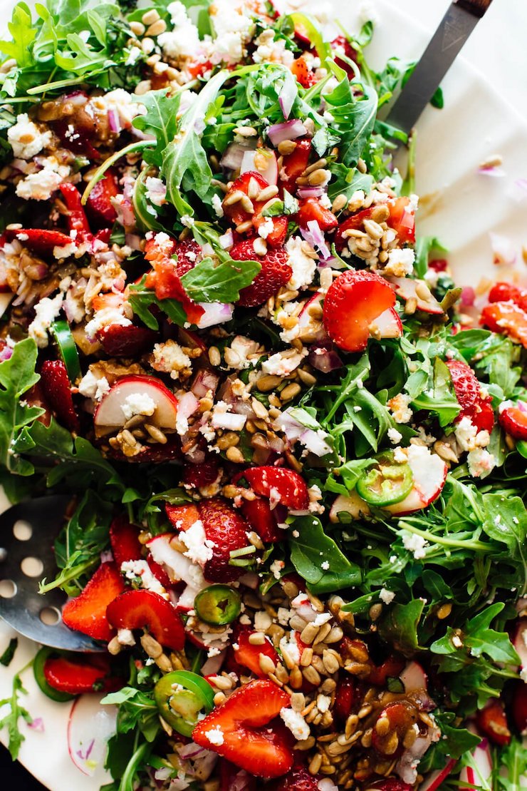 Strawberry Arugula Salad with Balsamic Vinaigrette