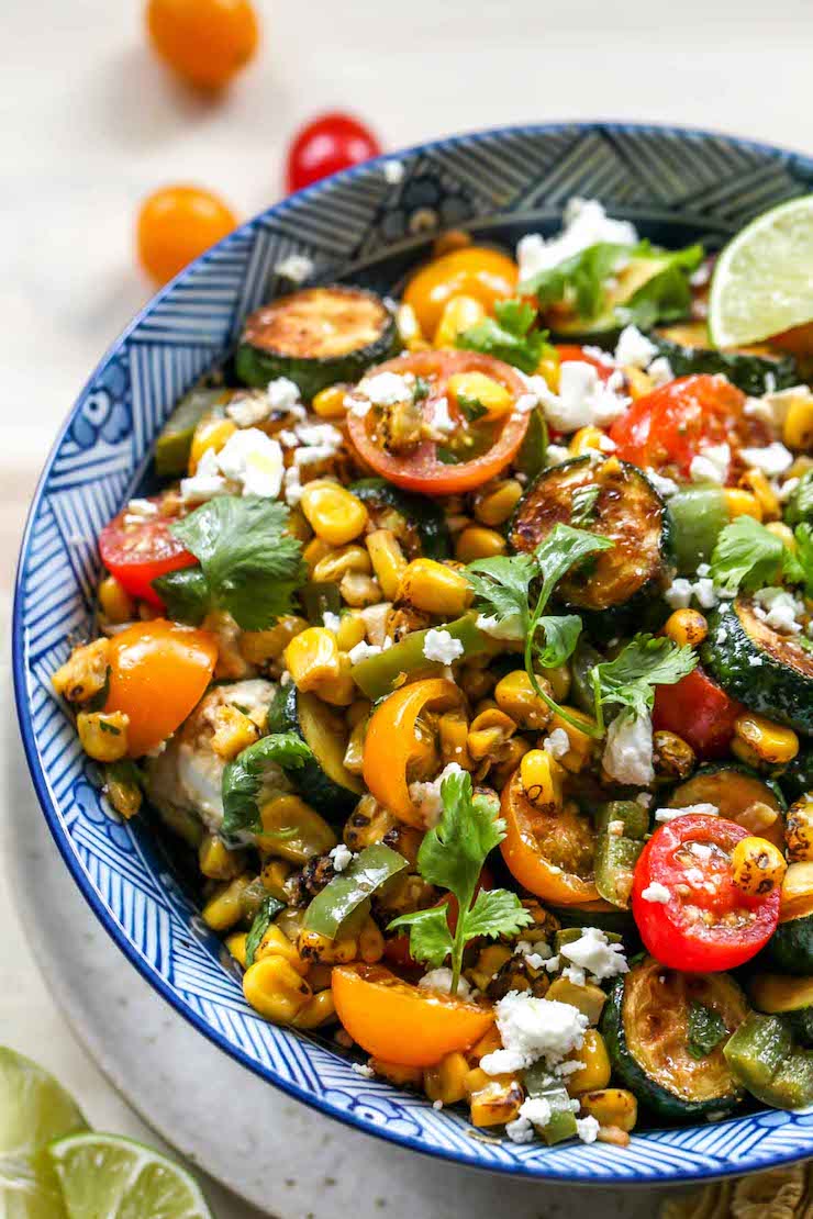 Summer Squash and Corn Fiesta Salad 